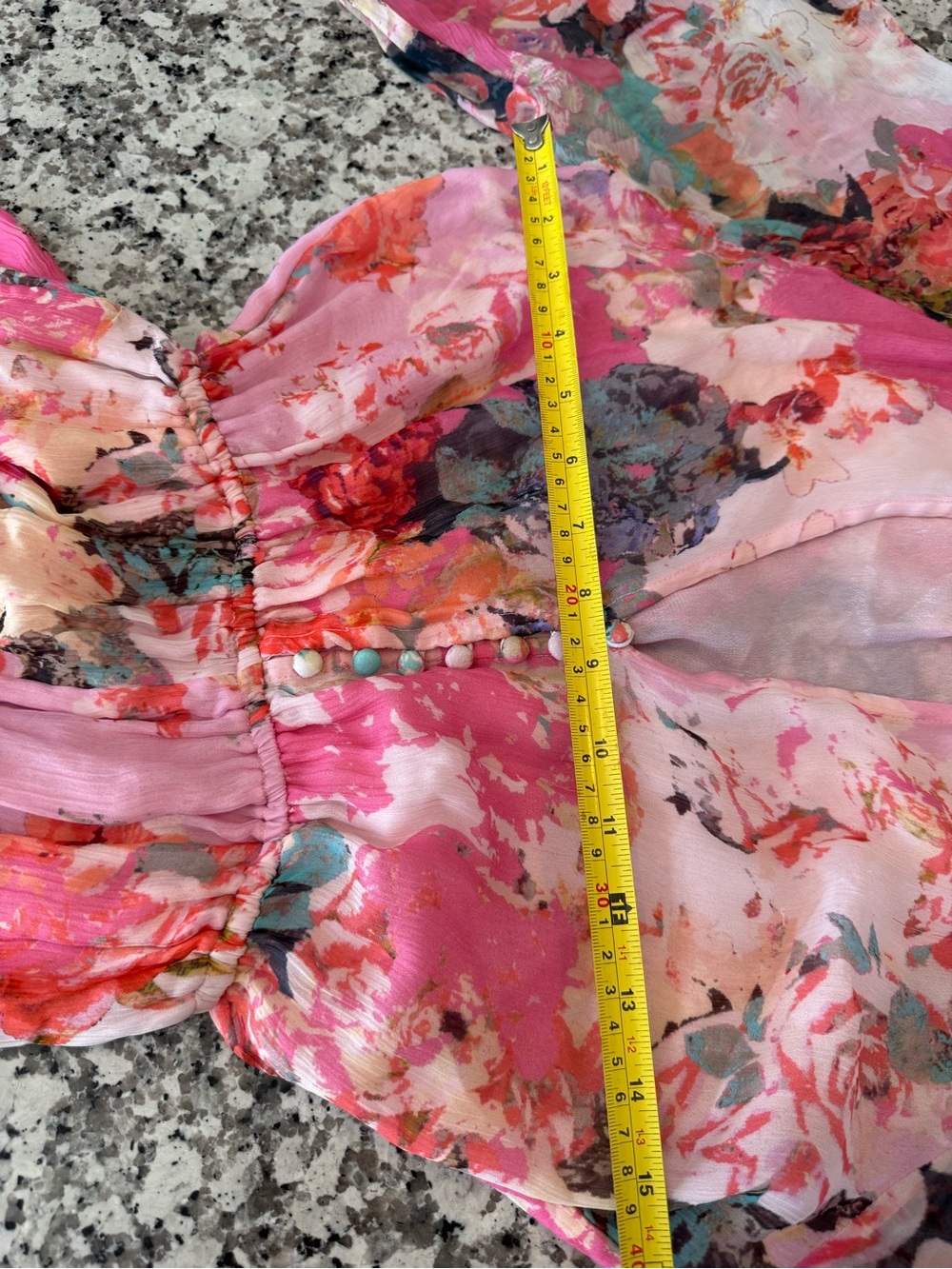 HEMANT & NANDITA x REVOLVE Sage Floral Romper Pink Boho XS Missing Sash $298 - Picture 12 of 12